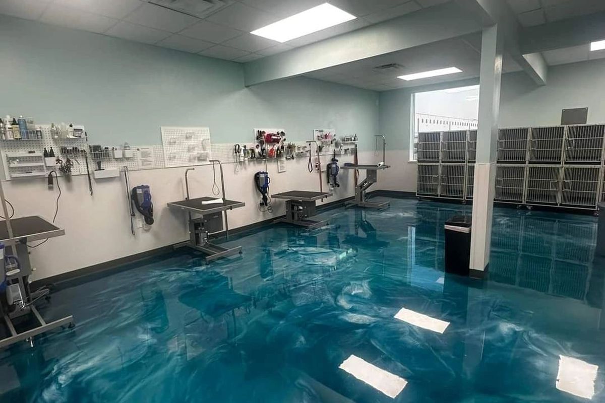 Epoxy floor coating for Peachtree City garages, basements, and shops