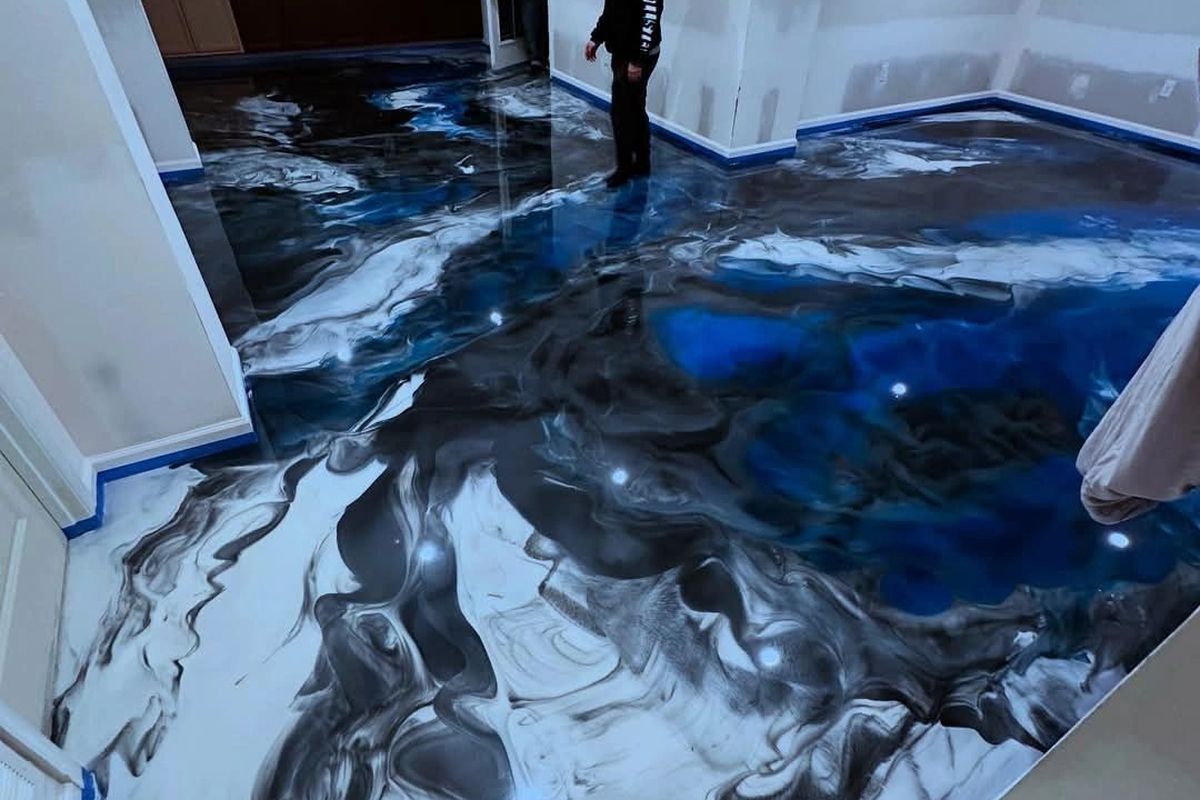 Epoxy floor coating for Sandy Springs garages, basements, and shops